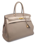 Birkin 35 Gris T Gold Hardware Togo