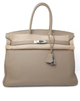 Birkin 35 Gris T Palladium Hardware Togo □N