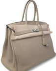 Birkin 35 Gris T Palladium Hardware Togo □N