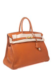 Birkin 35 Orange Gold Hardware Chevre □H