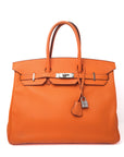 Birkin 35 Orange Palladium Hardware □H