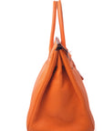 Birkin 35 Orange Palladium Hardware □H