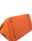 Birkin 35 Orange Palladium Hardware □H