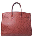Birkin 35 Ostrich Rouge H Gold Hardware