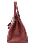 Birkin 35 Ostrich Rouge H Gold Hardware