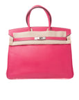 Birkin 35 Rose Tyrien Palladium Hardware Epsom □O