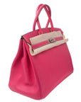 Birkin 35 Rose Tyrien Palladium Hardware Epsom □O