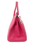Birkin 35 Rose Tyrien Palladium Hardware Epsom □O
