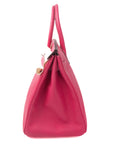 Birkin 35 Rose Tyrien Palladium Hardware Epsom □O