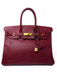 Birkin 35 Rouge H Gold Hardware Epsom □C