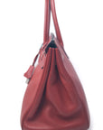 Birkin 35 Rouge H Palladium Hardware Buffalo □F