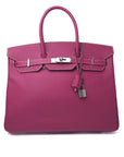 Birkin 35 Tosca (Rose Tyrien interior) Palladium Hardware Epsom Candy Collection □O