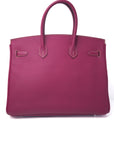 Birkin 35 Tosca (Rose Tyrien interior) Palladium Hardware Epsom Candy Collection □O