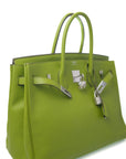 Birkin 35 Vert Anis Palladium Hardware Togo □H