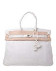 Birkin 35 Blanc Palladium Hardware