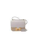 Constance 18 Mirror Gris Pale Gold Hardware Epsom B