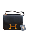 Constance 24 Noir Gold Hardware Lizard 〇S