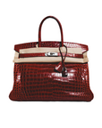 Birkin 35 HSS Croco Rouge Palladium Hardware □N