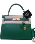 Kelly 28 Vert Gold Hardware Epsom 〇X