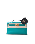 Kelly Pochette Vert Verone Gold Hardware Swift D