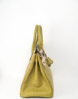 Birkin 30 Ostrich Vert Anis Palladium Hardware □J