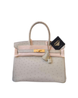 Birkin 30 Ostrich Parchemin Gold Hardware Z