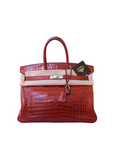 Birkin 35 HSS Croco Rouge Palladium Hardware □N