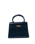 Mini Kelly Noir Gold Hardware Box 〇S