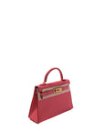 Mini Kelly Rose Lipstick Gold Hardware Chevre
