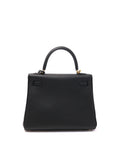 Kelly 25 Noir Gold Hardware Togo