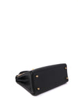 Kelly 25 Noir Gold Hardware Togo