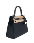 Kelly 25 Indigo (can pass as Black) Gold Hardware Epsom Z