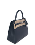 Kelly 25 Noir (Black) Palladium Hardware Tadelakt A