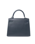 Kelly 25 Noir (Black) Palladium Hardware Tadelakt A
