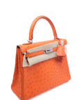 Kelly 25 Ostrich Orange