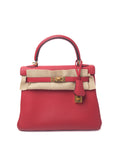 Kelly 25 Rouge Casaque Gold Hardware Togo C