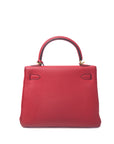 Kelly 25 Rouge Casaque Gold Hardware Togo C