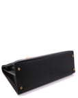 Kelly 32 Noir Gold Hardware Box Leather