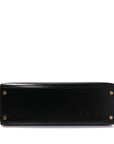Kelly 32 Noir Gold Hardware Box Leather