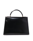 Kelly 32 Noir Gold Hardware Box Leather