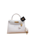 Kelly 28 Blanc Gold Hardware 〇W