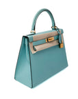 Kelly 28 Bleu Atoll (Tiffany Blue) Gold Hardware Epsom T