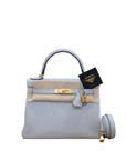 Kelly 28 Bleu Pale Gold Hardware Togo U