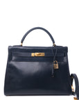 Kelly 32 Indigo (Near Black) Gold Hardware Box 〇W