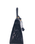 Kelly 28 Croco Noir Gold Hardware 〇L