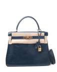 Kelly 28 Indigo (Near Black) Gold Hardware Box 〇Q