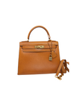Kelly 28 Naturel Gold Hardware Peau Porc Leather