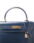 Kelly 28 Navy (Almost Black) Gold Hardware Box