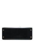 Kelly 28 Noir Gold Hardware Box Leather