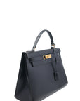 Kelly 28 Noir Gold Hardware Box Leather